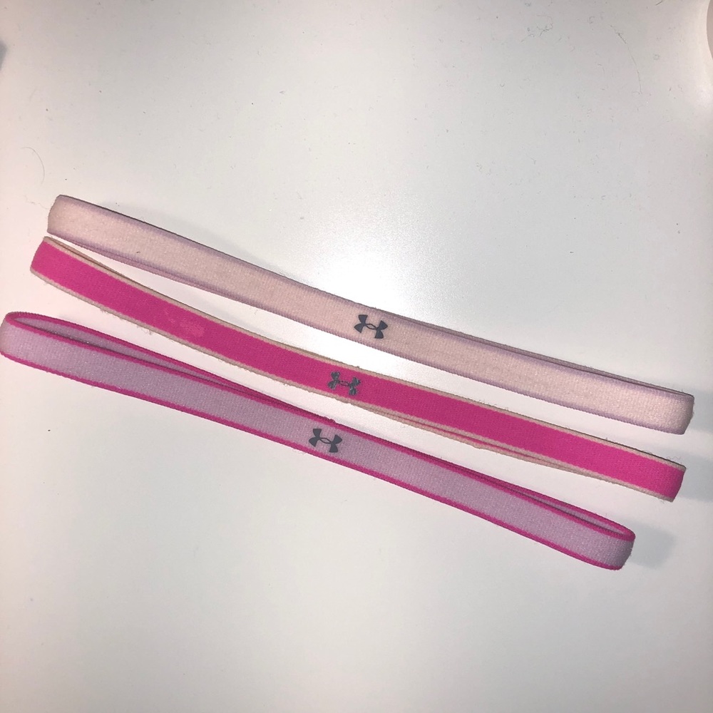 Under armour pink headband set